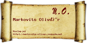 Markovits Olivér névjegykártya
